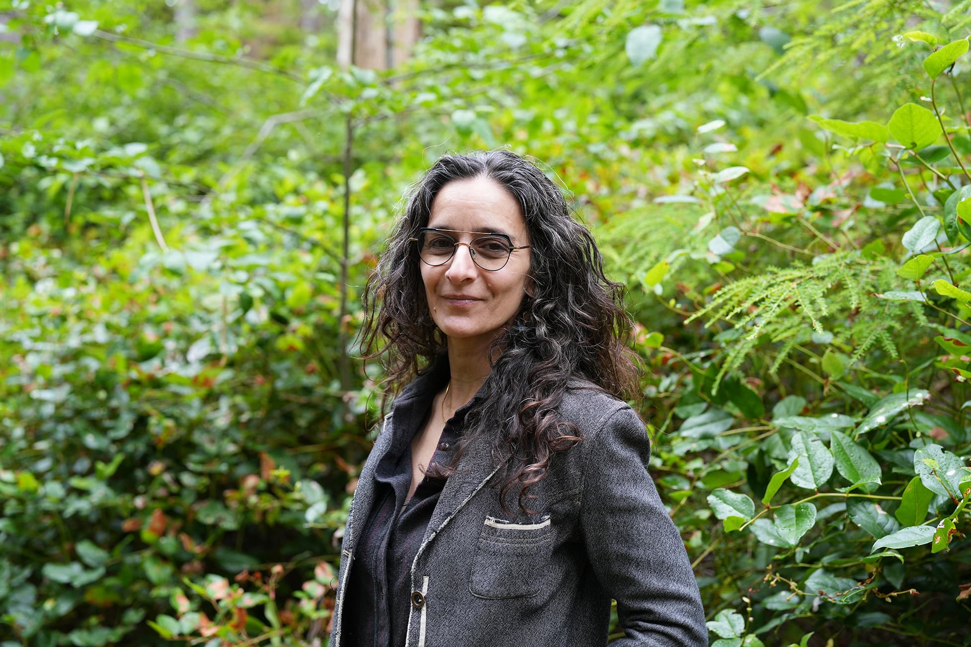 Farah Nosh in a forest setting on Haida Gwaii